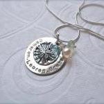 Beach Lover Hand Stamped Personalized Pendant..