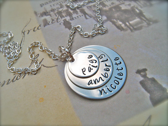 Custom Three-disc Personalized Pendant - A Mother's Love - Necklace