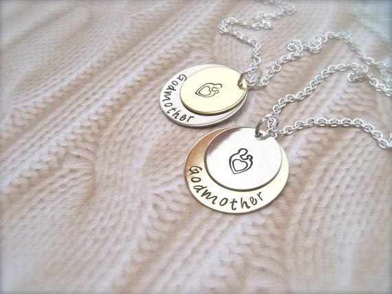 Custom Single Name And Birthdate Hand Stamped Personalized Pendant Necklace